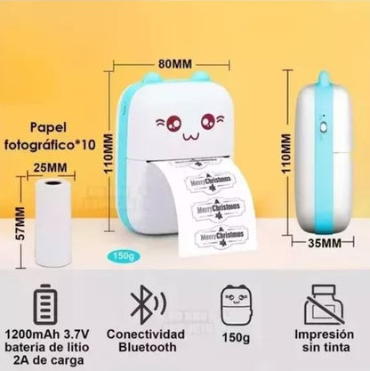 Mini impresora térmica portátil